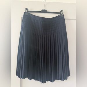 J. Crew Dark Blue A-Line Pleated Skirt